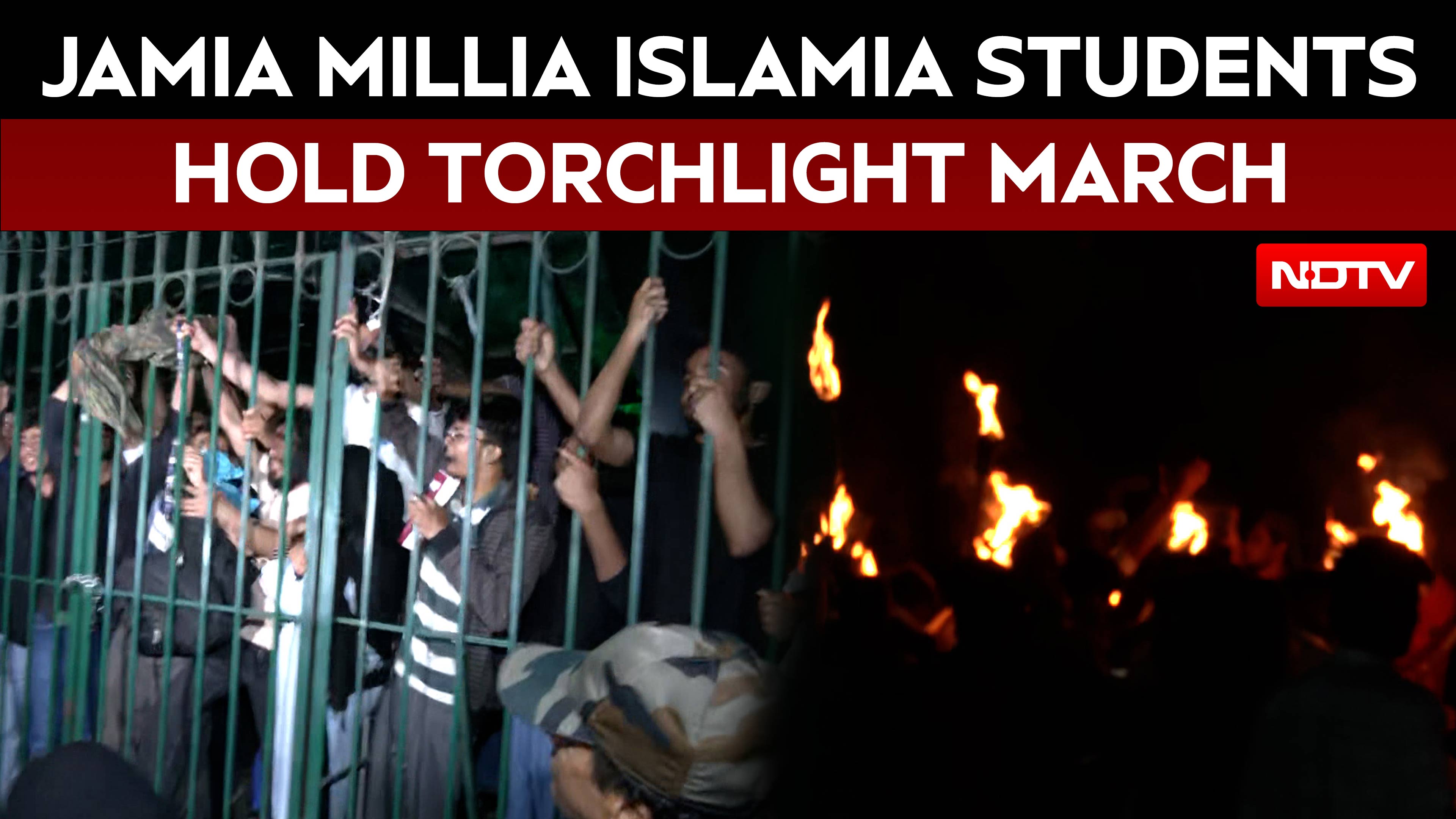 Jamia Students Hold Torchlight March, Step Up Protest Over Union Elections