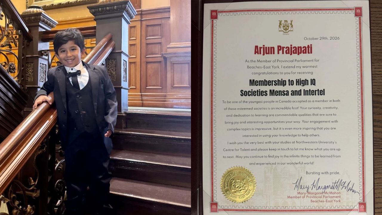 Indian-Origin Math Prodigy Honoured At Ontario's Legislative Assembly