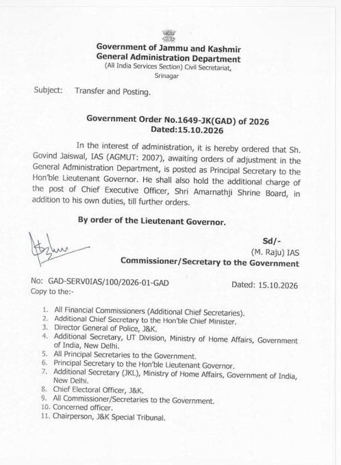 ias govind jaiswal