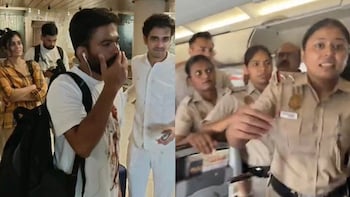CJP Leader Abhijeet Dipke Detained By Delhi Police Inside Airplane In New Delhi | Watch Video