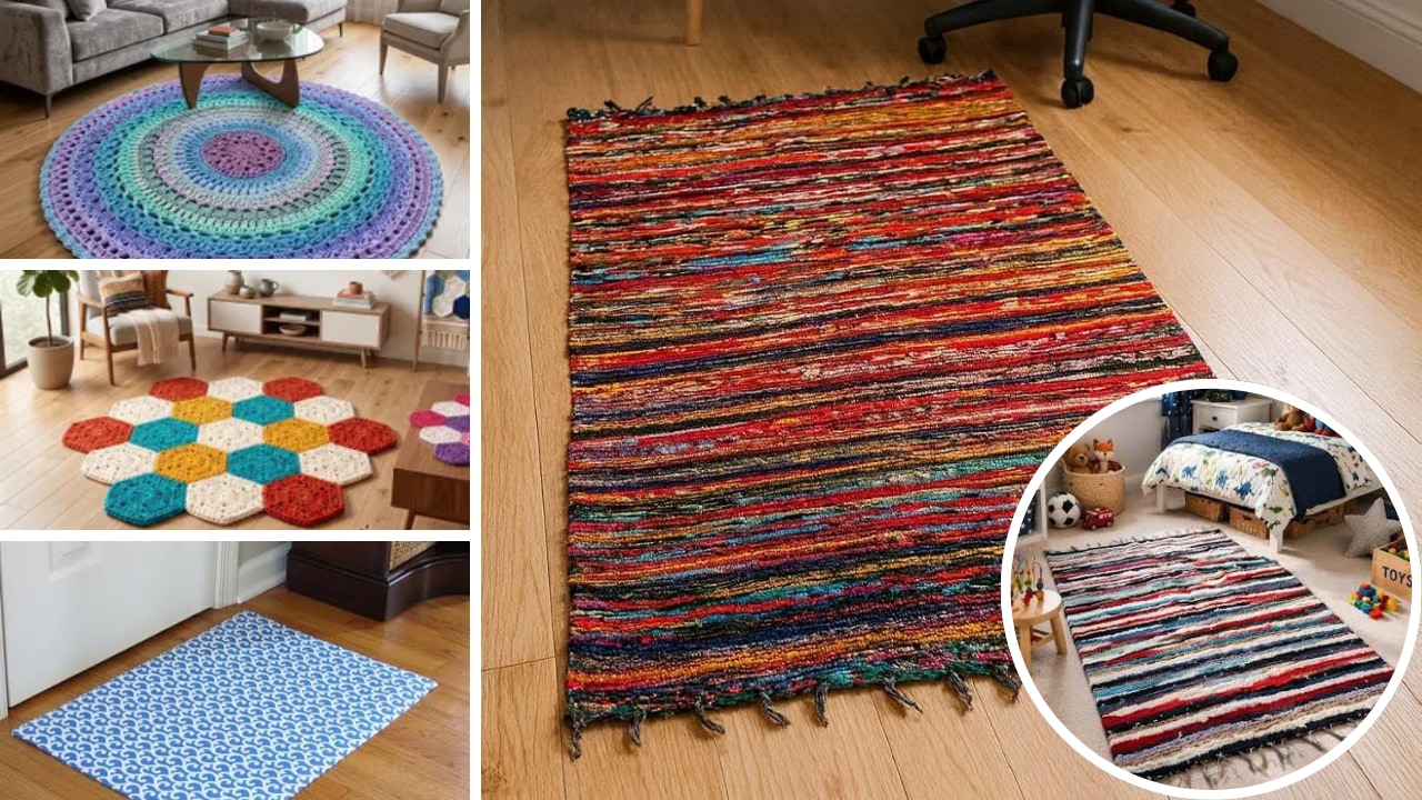 DIY Rug: किसी को मत दें अपनी पुरानी टी-शर्ट, साड़ी और जींस, घर पर ऐसे बना लें डिजाइनर कारपेट, कम खर्च में बदल जाएगा घर का लुक