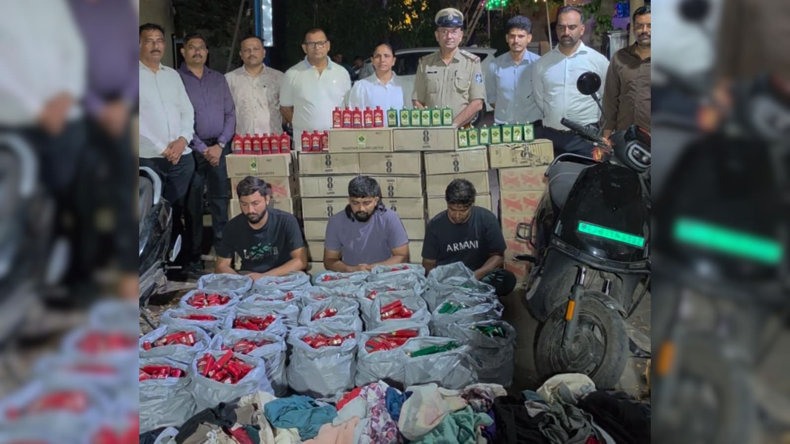 Gujarat Police Seize 2,736 Liquor Bottles in Bootlegging Raid