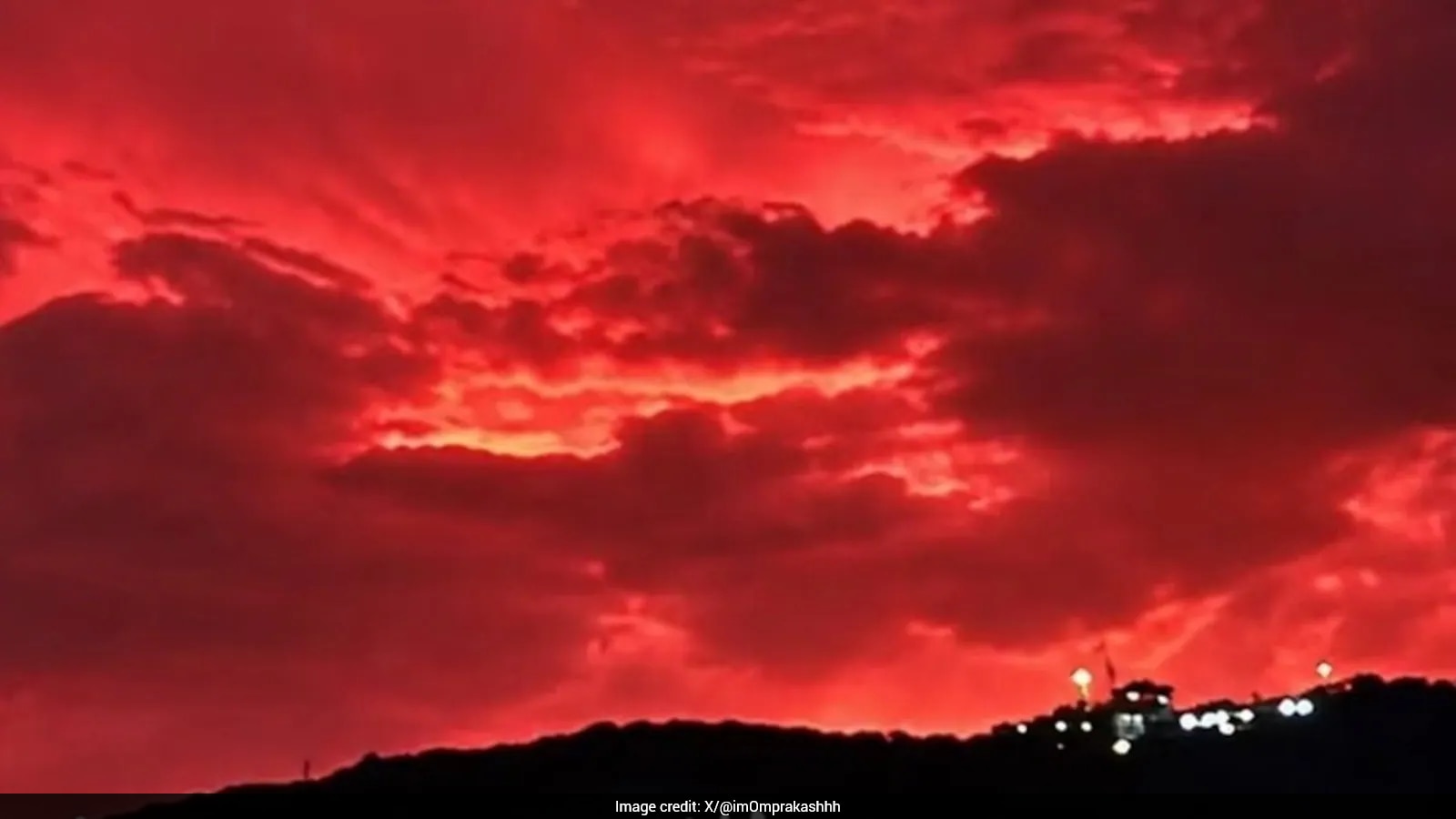 Viral Video Shows Chhattisgarh Sky Turning Red Due To Cyclone Arnab