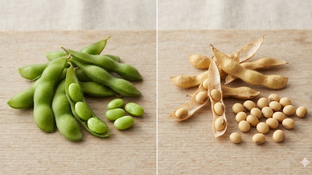 Edamame and mature soybeans do have some nutritional differences