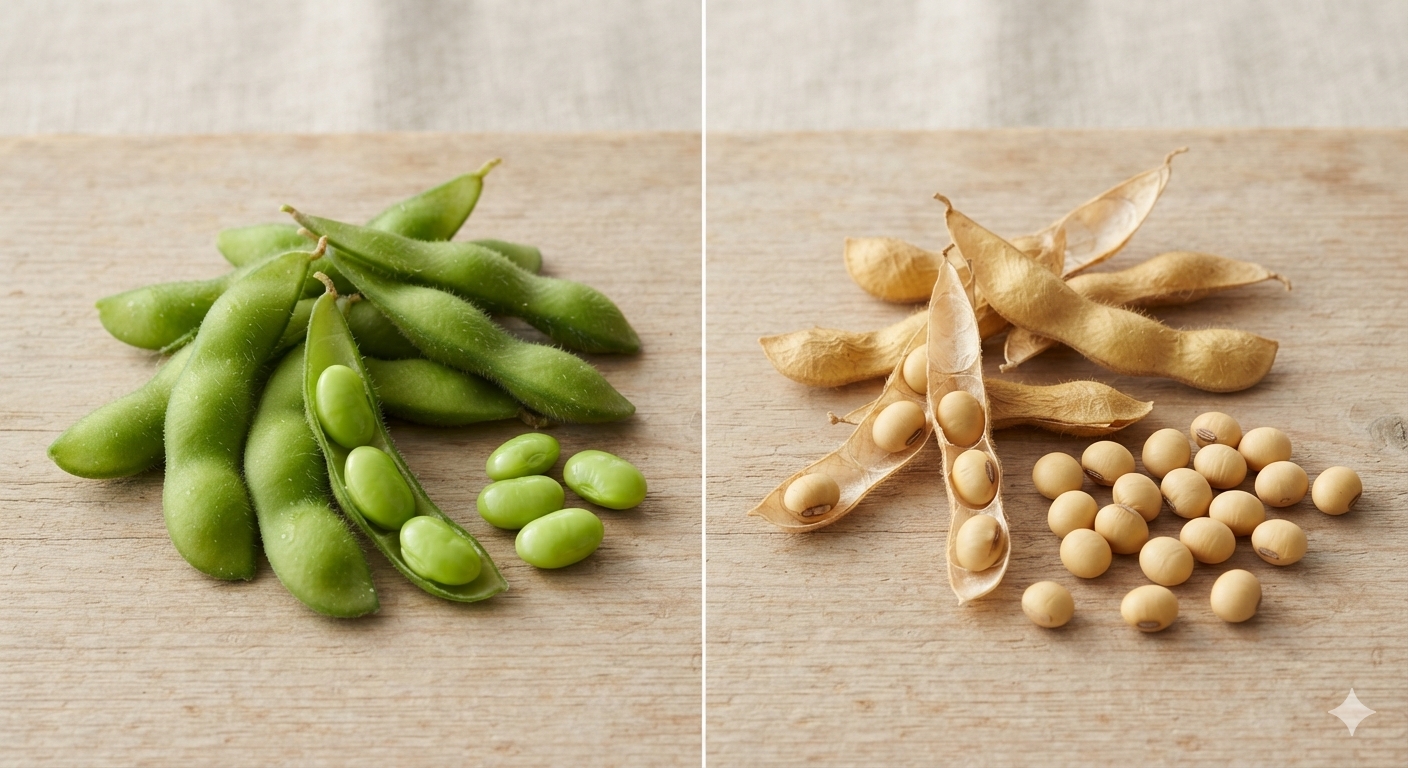 Edamame and mature soybeans do have some nutritional differences