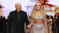 Lebanese Singer Maya Diab Goes <i>Desi</i> In A Silver Lehenga For Tarun Tahiliani's Dubai Fashion Show