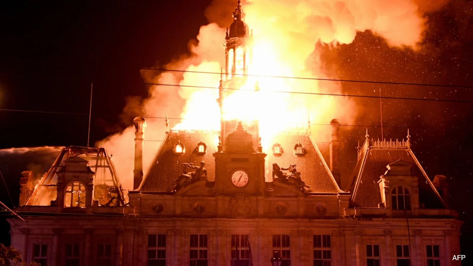 France protest Limoges Town Hall Survived World Wars Destroyed In ...