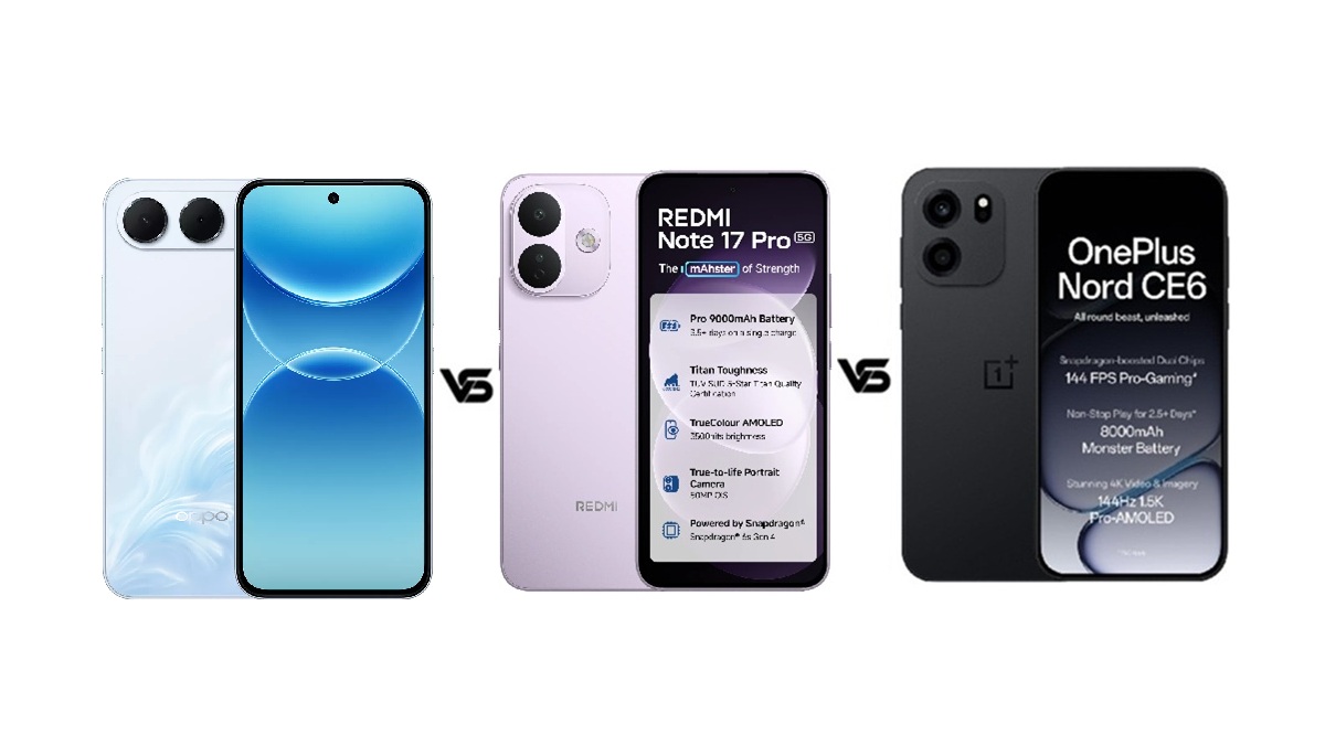 Oppo F35 5G खरीदने से पहले जानें Redmi Note 17 Pro 5G और OnePlus Nord CE 6 से कितना है बेहतर?