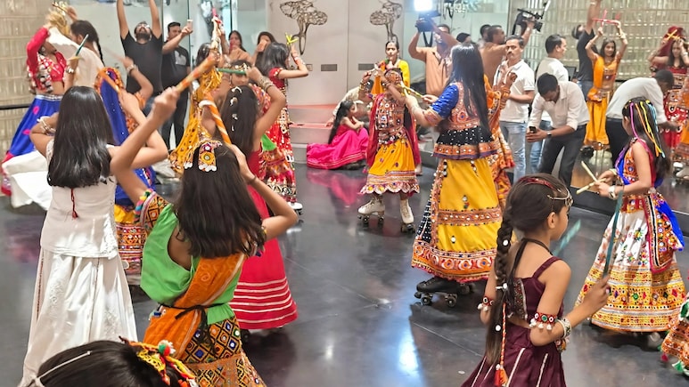 Video: Surat's 36-Year-Old Skating Garba Tradition Eyes New World Record
