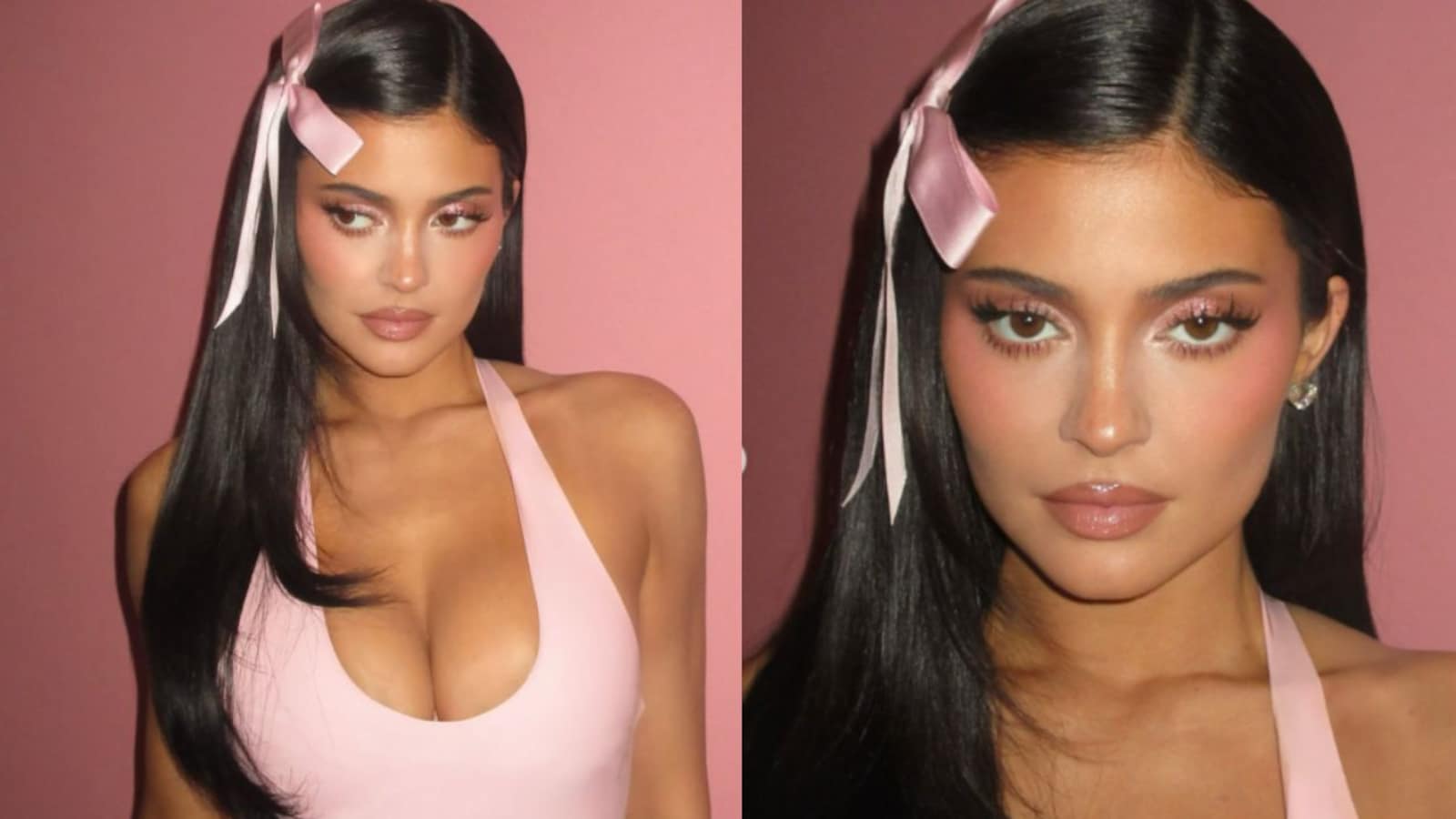 Kylie Jenner Revives Coquette Glam with Pink Makeup and Playful Hair Bow