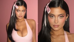 Kylie Jenner Revives Coquette Glam With A Pink Halter Look And Playful Hair Bow