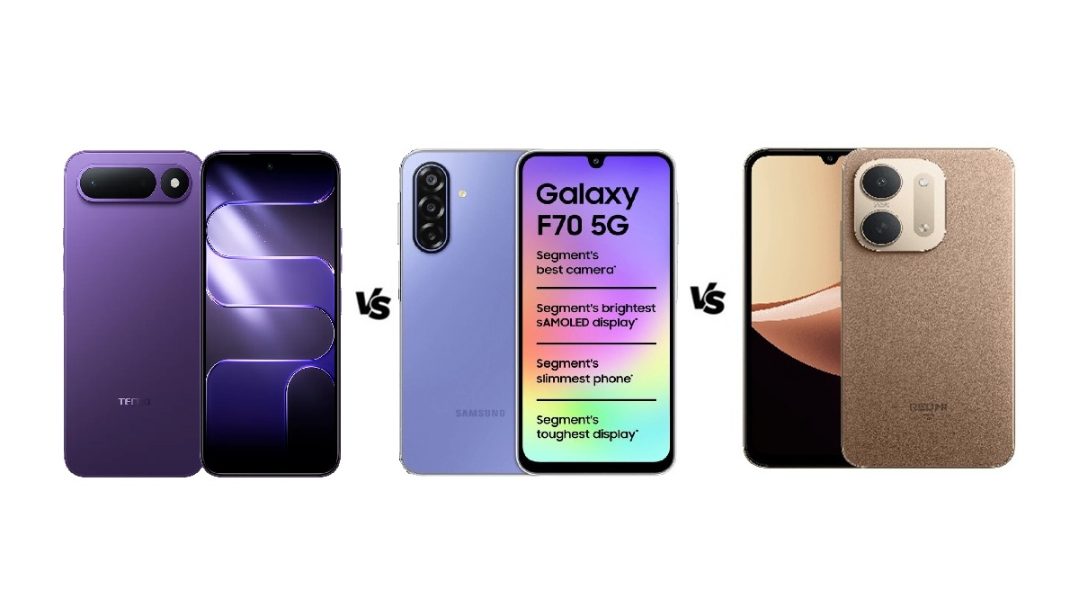 Tecno Spark 50S 5G vs Samsung Galaxy F70 5G vs Redmi 17C 5G: ₹20 हजार बजट में कौन सा है बेस्ट?