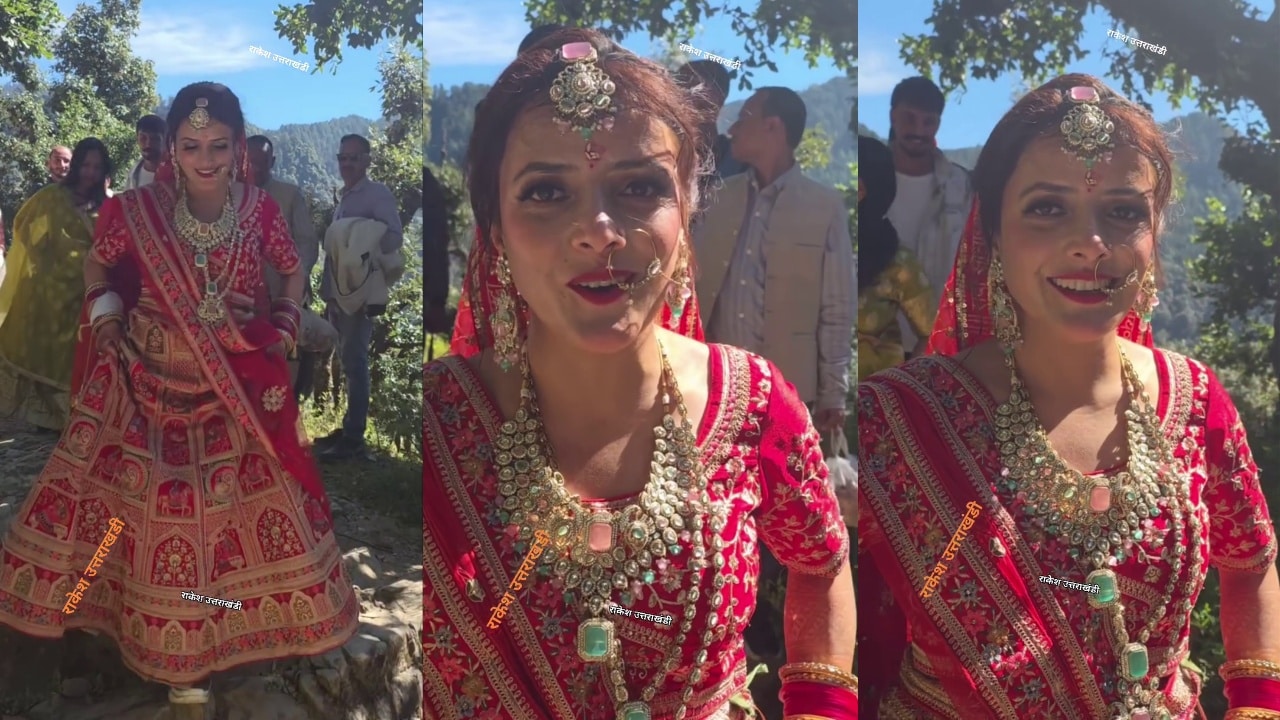 लहंगे में 4 घंटे में 18 किमी पैदल चलकर दुल्हन पहुंची ससुराल, बोली- धामी जी सड़क बनवा दो