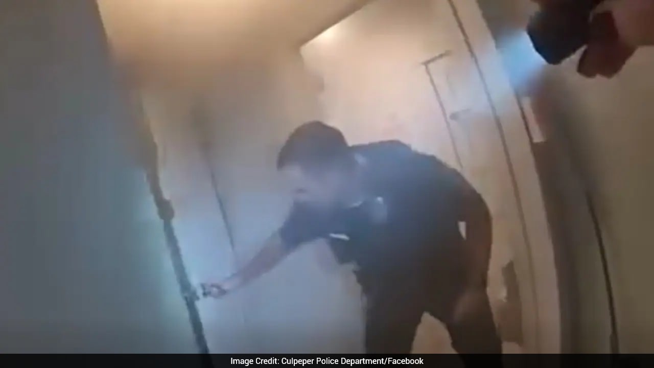 Police Officers Rescue Unconscious Man From Burning House In Virginia