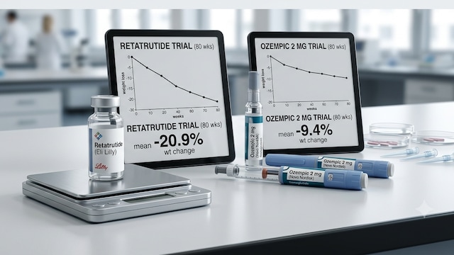 Retatrutide vs Ozempic: Trial results on next-gen weight loss drugs