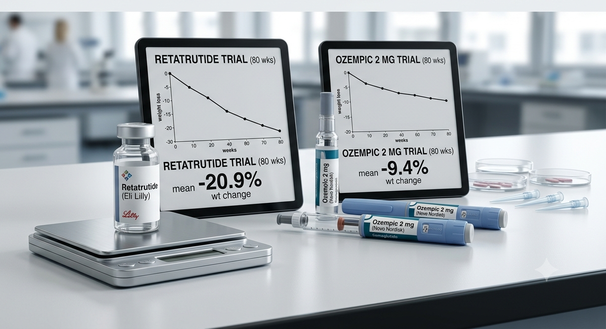 Retatrutide vs Ozempic: Trial results on next-gen weight loss drugs