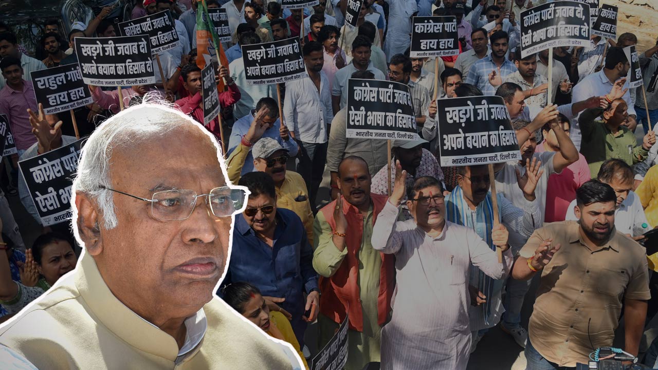 Mallikarjun Kharge's 'Modi Ka Baap' Remark Triggers Nationwide BJP Protest