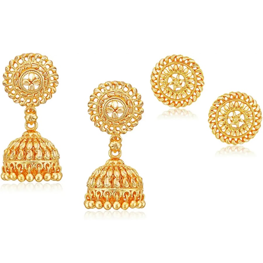 Click here to buy: VIGHNAHARTA Traditional South Screw Back Jhumki