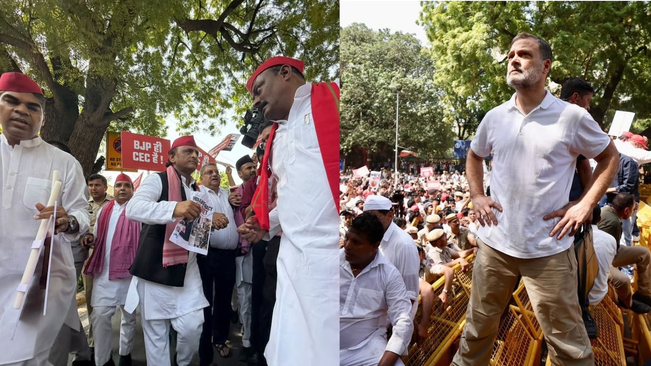 राहुल, अखिलेश के मार्च में कैमरा लेकर क्यों उतरी दिल्ली पुलिस?