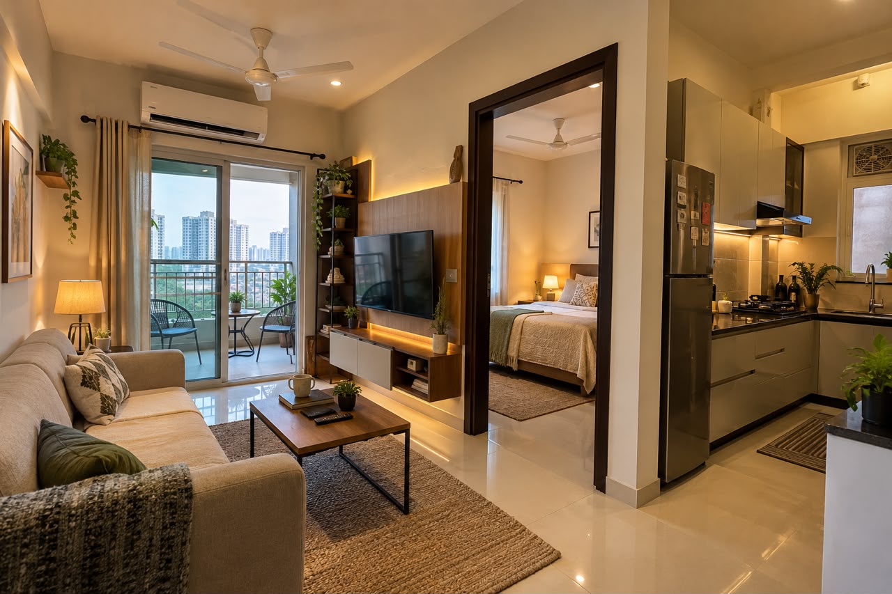 A 1-BHK flat may offer better returns on resale than a studio apartment.