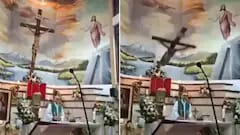 On Camera, Priest Crushed Under Massive Crucifix In Front Of Worshippers