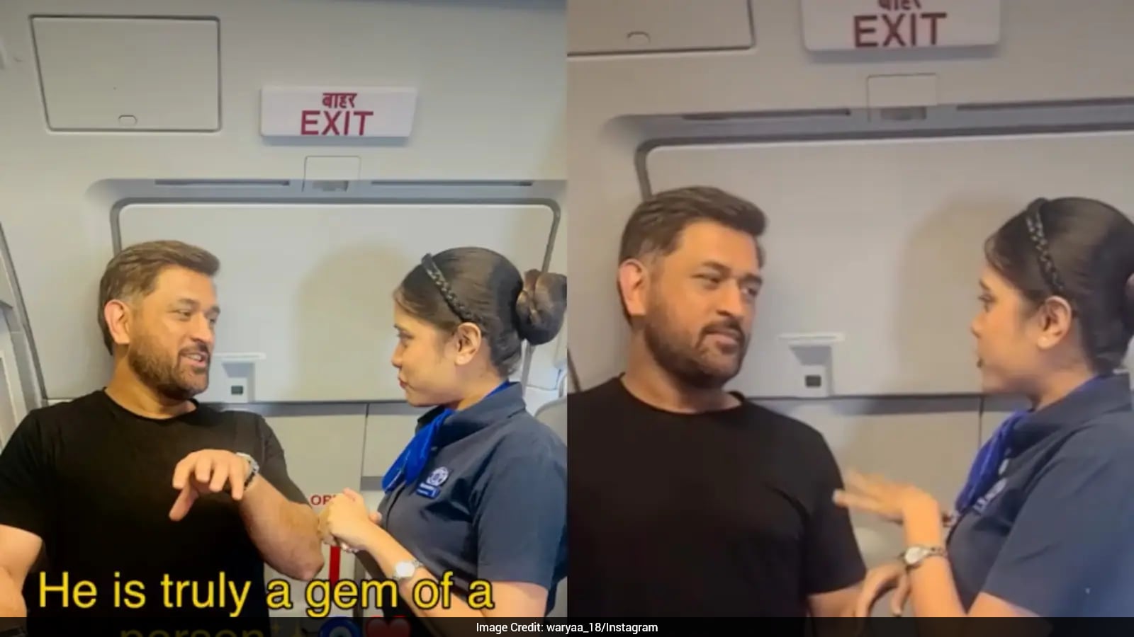 Air Hostess Meets MS Dhoni Mid-Flight, Receives Advice and Joke