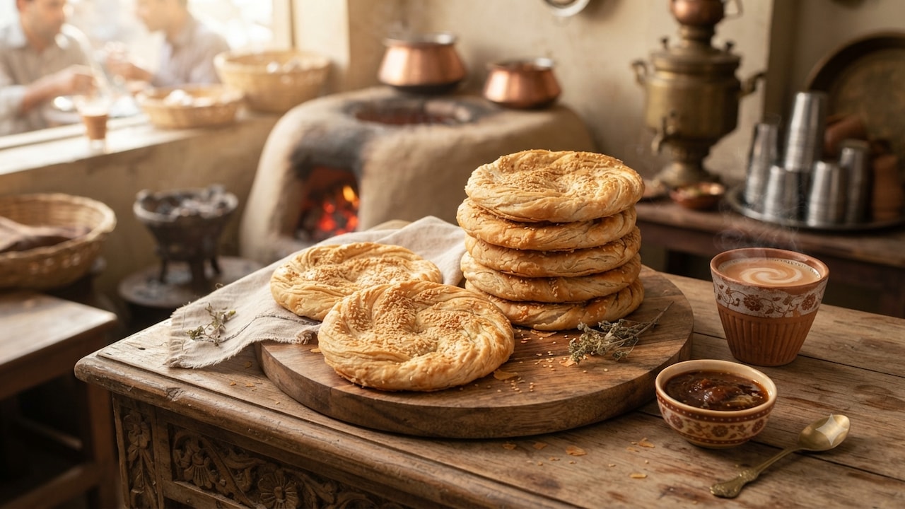 Discover The Rich Flavour And Unique Texture Of Traditional Bakarkhani Royal Flatbread From Mughlai Cuisine
