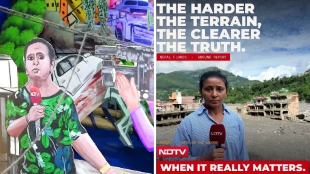 NDTV Reporter's Nepal Coverage Featured In Bhubaneswar Puja Pandal
