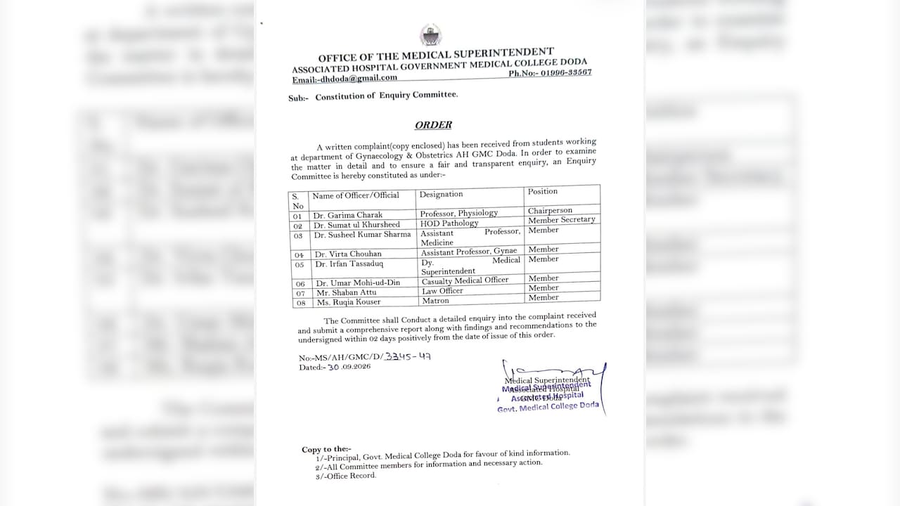 Hospital has set up a 7-member panel to probe burqa row