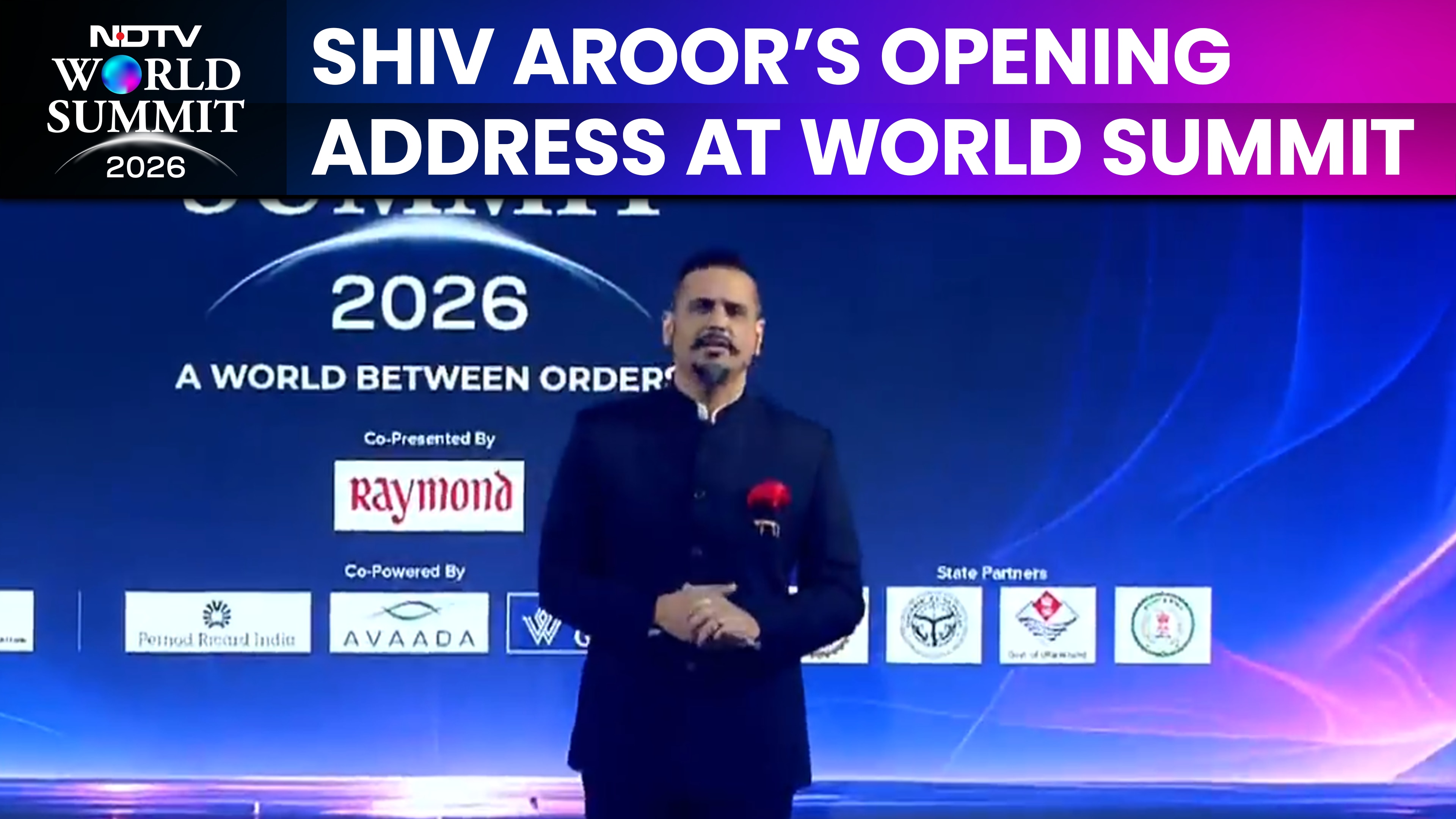 NDTV's Managing Editor Shiv Aroor's Opening Speech At The NDTV World Summit