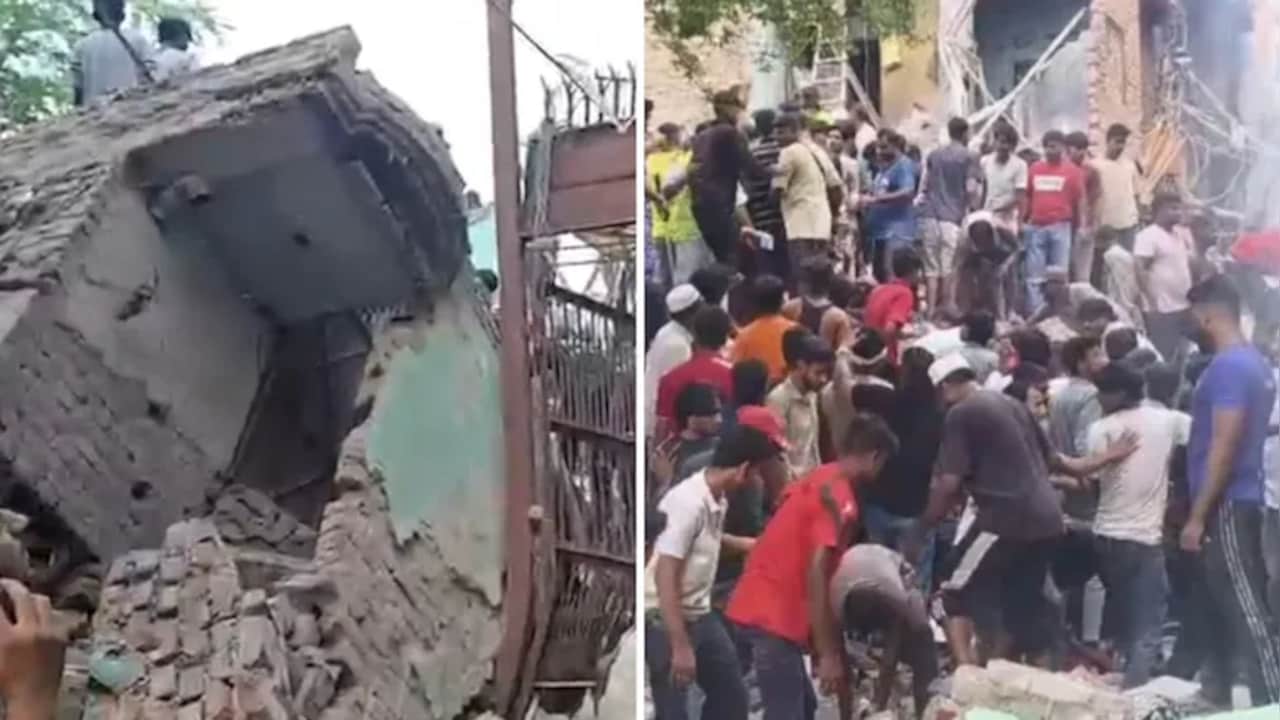 Residential building collapse in Delhi’s Seemapuri leaves people feared trapped