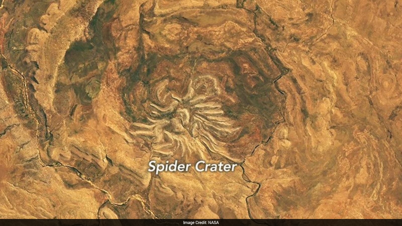 Photo: NDTV Spider shaped crater in australia october