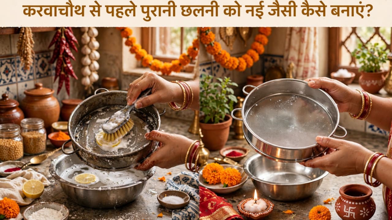 करवाचौथ से पहले पुरानी छलनी को नई जैसी कैसे बनाएं?