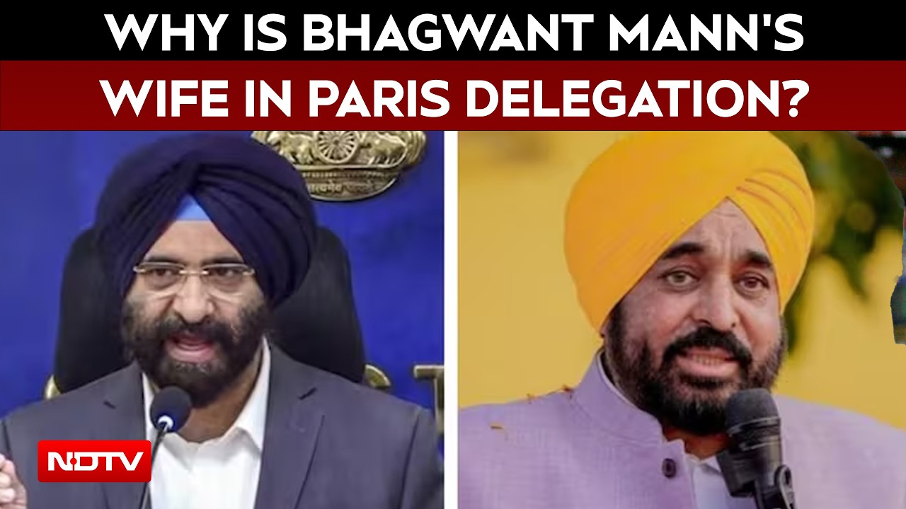 Bhagwant Mann's Paris Visit Sparks Row: Why Is Wife Part Of Official Delegation, Asks BJP