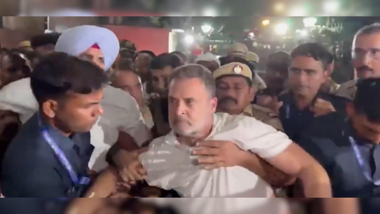 Rahul Gandhi Removed By Police, Congress MPs Moved To Buses Amid High-Stakes Protest Outside EC Office | Watch