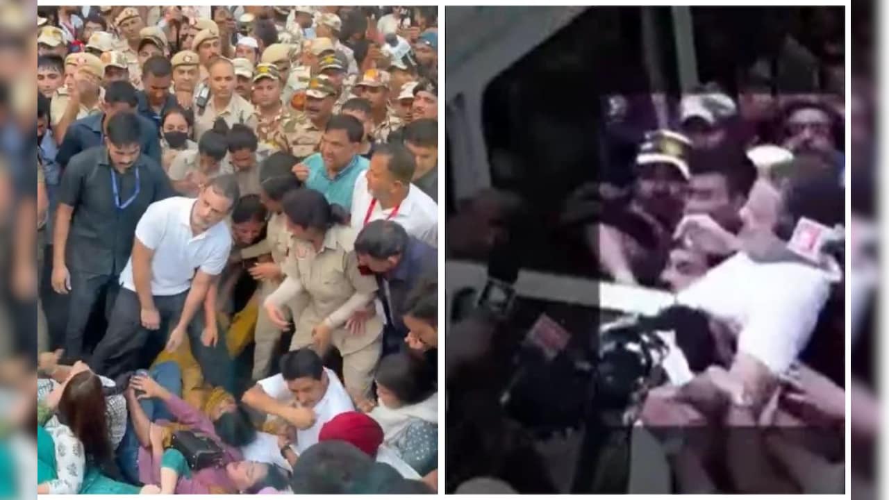 Rahul, Priyanka Gandhi Detained, Congress Workers Puncture Bus