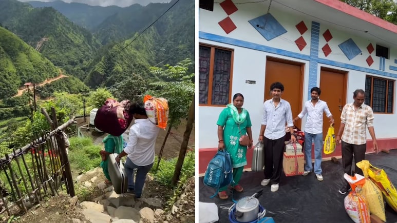 उत्तराखंड के पहाड़ पर 1 साल पहले बना घर छोड़कर जाने को मजबूर हुआ परिवार, बोला- नई जर्नी शुरू हो रही है