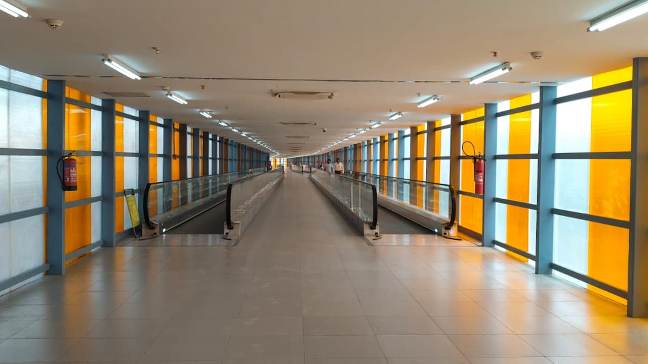 Noida Metro Skywalk Opening Today Noida Metro Skywalk Opening Today