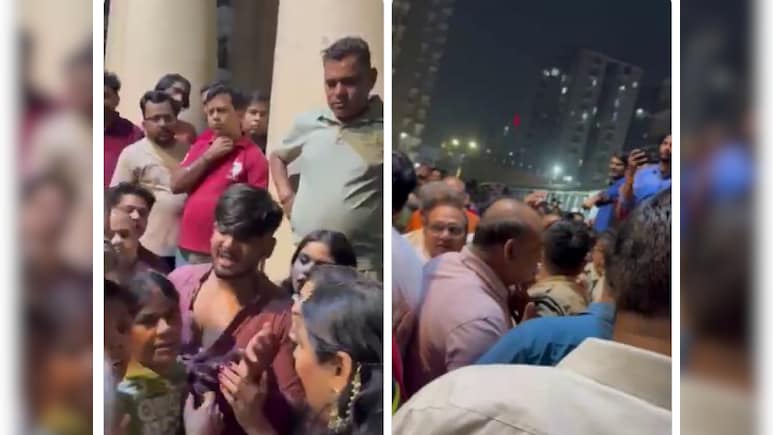 Noida Society Clash Viral Video: Dandiya Night Turns Chaotic As Car Without Number Plate Enters Premises