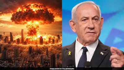 Netanyahu Shares AI Image Of Nuclear Blast In Tel Aviv 2 Days Ahead Of Polls