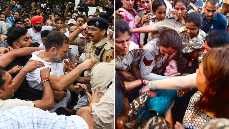 राहुल गांधी-प्रियंका गांधी पर एक और FIR, प्रदर्शन के दौरान पुलिस से धक्कामुक्की-बदसलूकी का आरोप