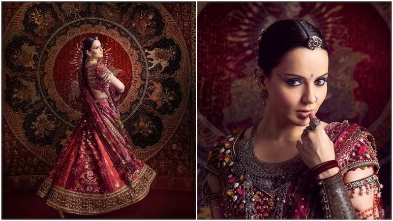 Kangana Ranaut Stuns In Rs 2.1 Lakh Torani Lehenga For Navratri Celebrations