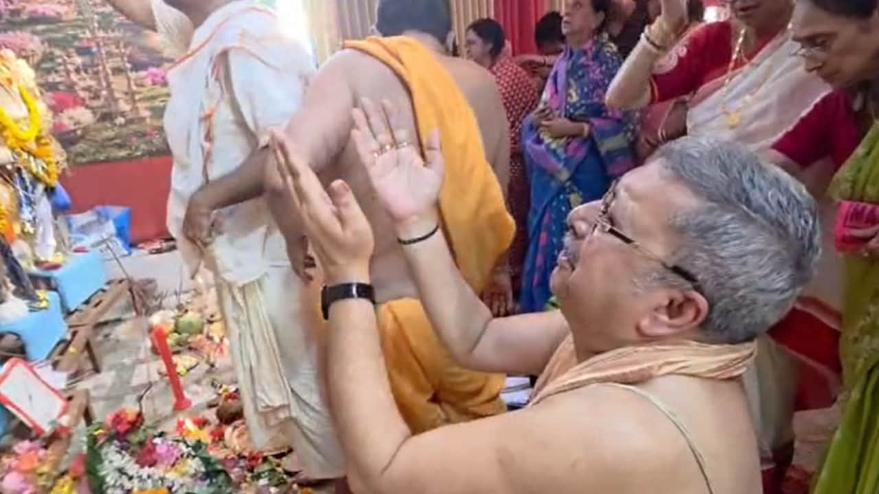 'Give Strength': MP Kalyan Banerjee Gets Emotional During Durga Puja