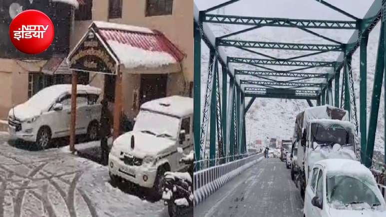 लाहौल स्पीति में बर्फबारी से बदली तस्वीर, सफेद चादर में ढकी पूरी घाटी; पर्यटक खुश, सेब उत्पादकों की चिंता बढ़ी