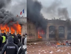 Video: Protesters Burn Building, Break Into Town Hall As Unrest Sweeps France