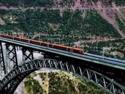 Video: Vande Bharat Crosses Chenab Bridge At 100 kmph
