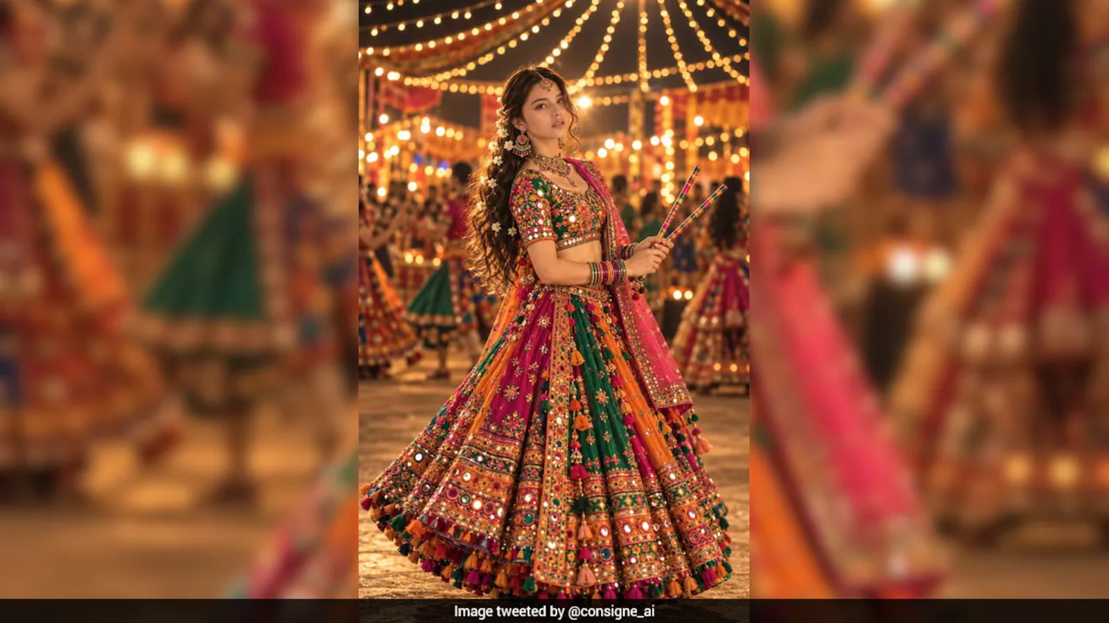AI Tools Enable Creation of Festive Navratri 2026 Photos with Traditional Themes