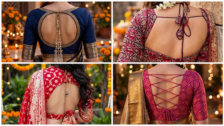 Blouse Designs : बनारसी साड़ी हो या प्&zwj;लेन, यह 7 ब्&zwj;लाउज करवा लें करवा चौथ पर ड&zwj;िजाइन, सबसे ग्&zwj;लैमरस लगेंगी आप
