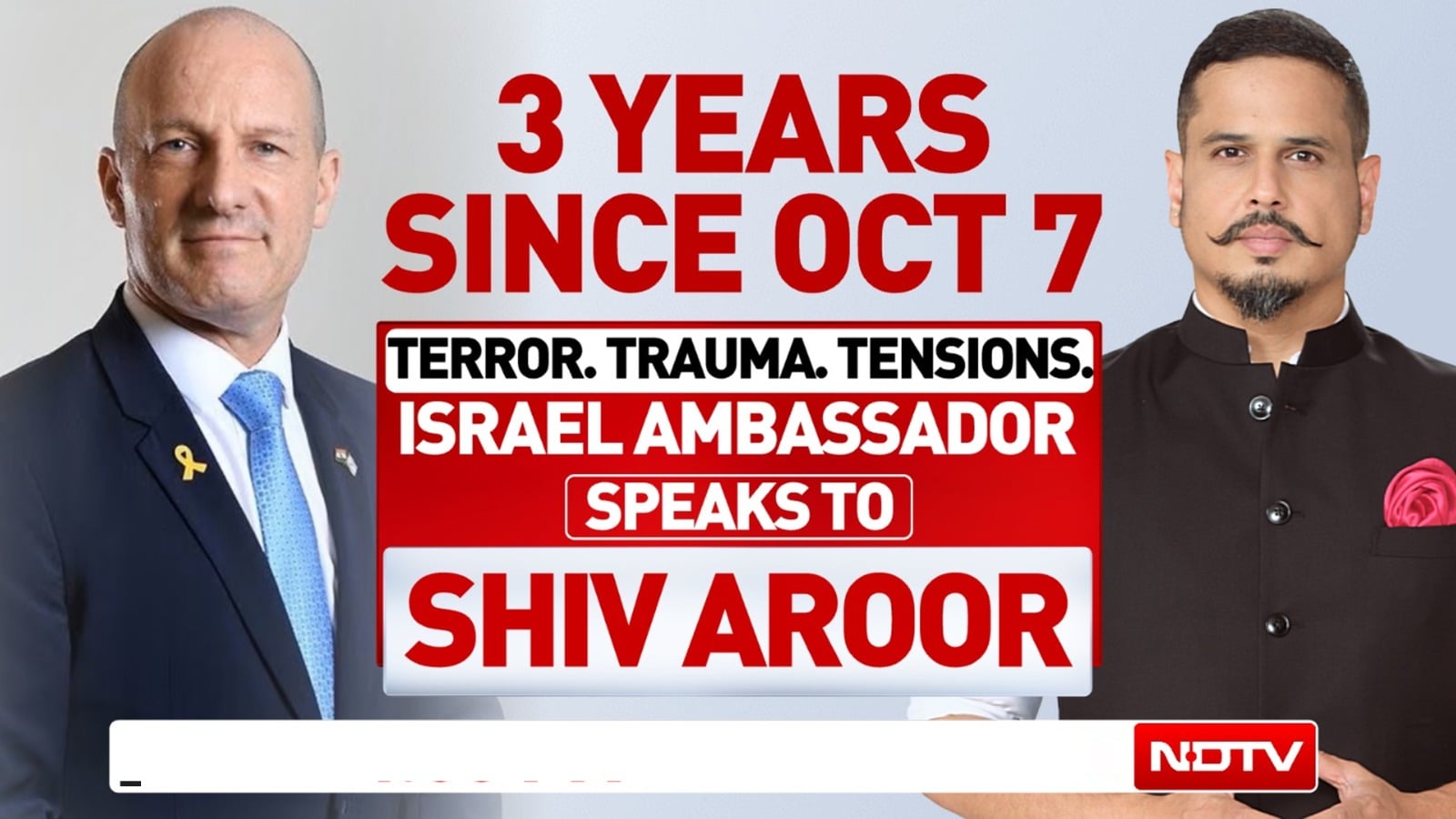 "An Open Wound": Israeli Envoy Reuven Azar On 3 Years Since October 7