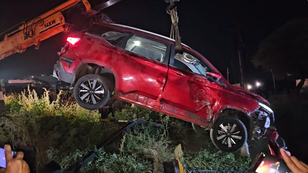 Video: Train Rams Car At Railway Crossing, Driver Escapes, Alleges Gateman Was Drunk